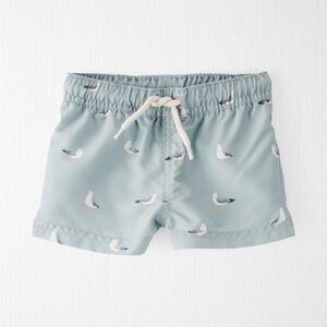 Seagull Print Kids Swim Shorts